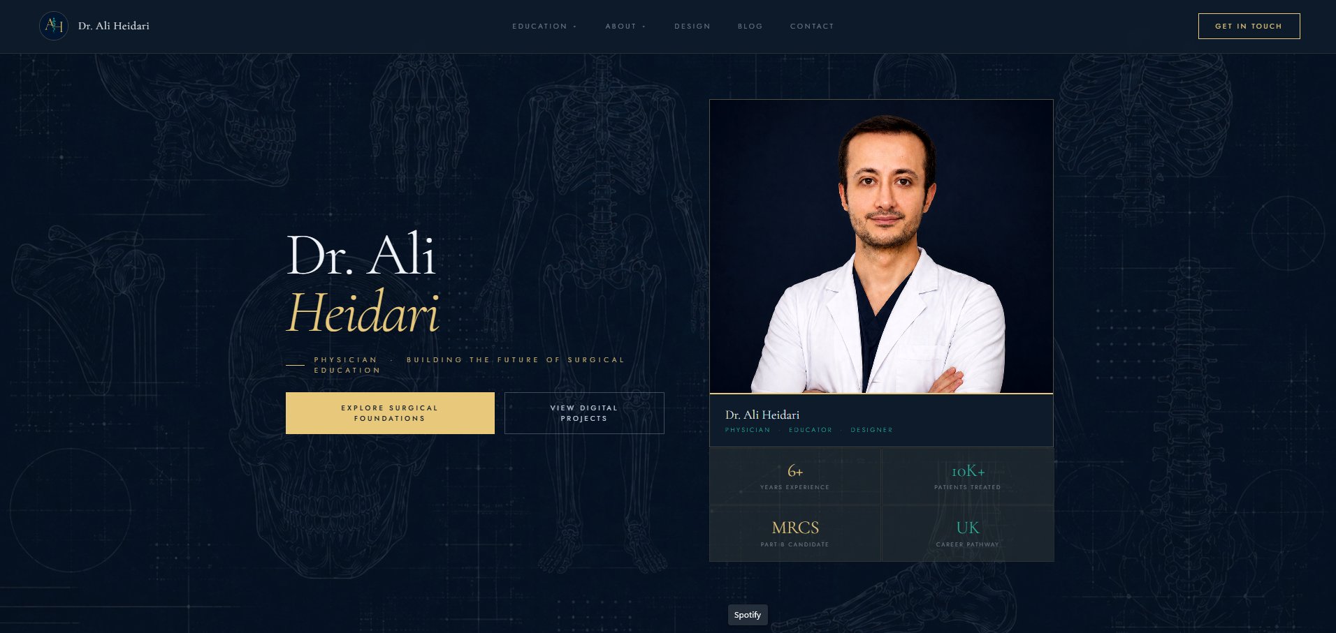 Dr. Ali Heidari Website
